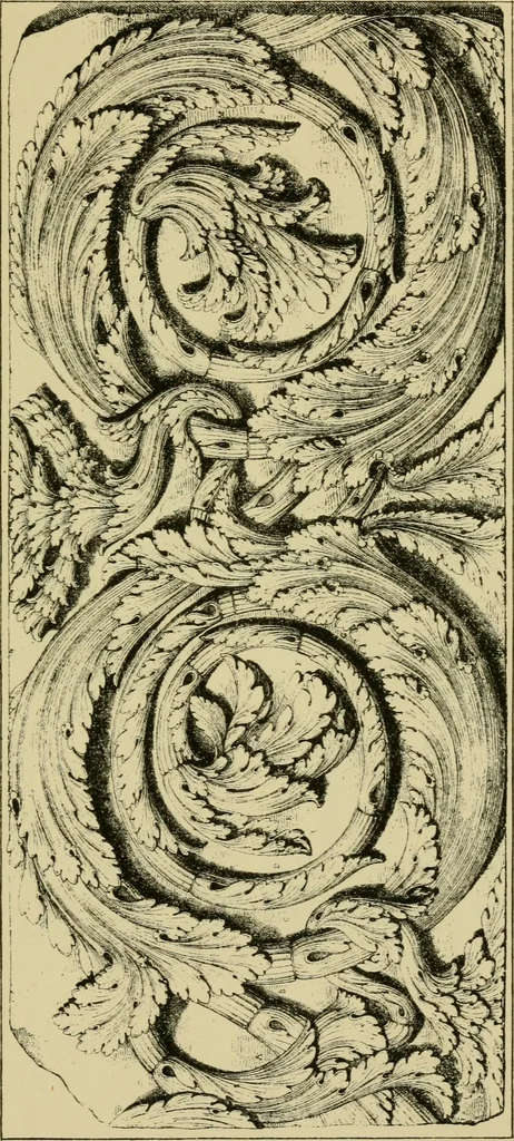 An illustration from Nature in ornament; an enquiry into the natural element in ornamental design & a survey of the ornamental treatment of natural forms, 1902, leaf 86
