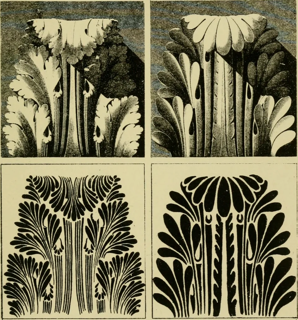 An illustration from Nature in ornament; an enquiry into the natural element in ornamental design & a survey of the ornamental treatment of natural forms, 1902, leaf 88
