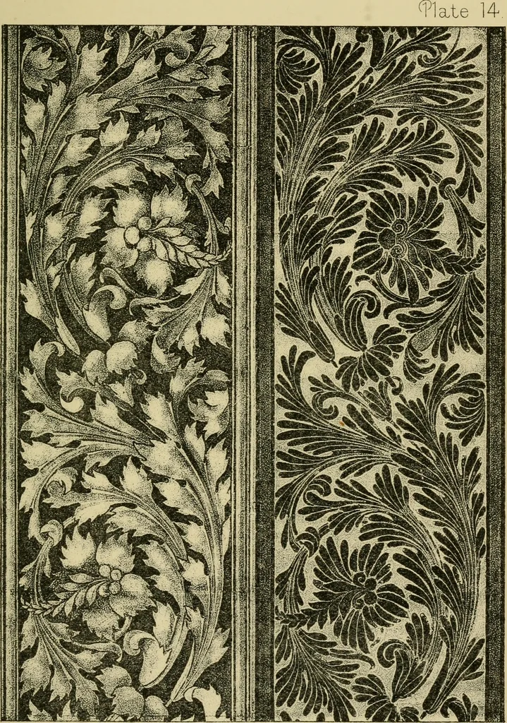 An illustration from Nature in ornament; an enquiry into the natural element in ornamental design & a survey of the ornamental treatment of natural forms, 1902, leaf 90