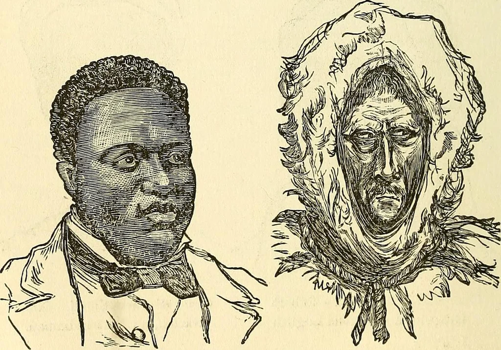 An illustration from Nature's revelations of character; or, physiognomy illustrated. A description of the mental, moral and volitive dispositions of mankind, as manifested in the human form and countenance, 1879, leaf 159