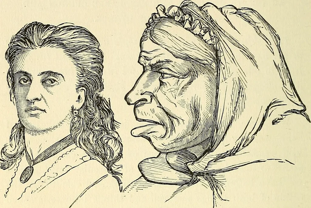 An illustration from Nature's revelations of character; or, physiognomy illustrated. A description of the mental, moral and volitive dispositions of mankind, as manifested in the human form and countenance, 1879, leaf 203
