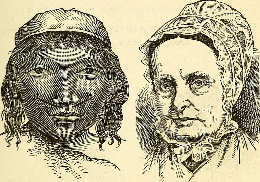 An illustration from Nature's revelations of character; or, physiognomy illustrated. A description of the mental, moral and volitive dispositions of mankind, as manifested in the human form and countenance, 1879, leaf 250