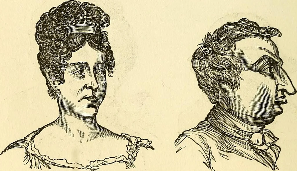 An illustration from Nature's revelations of character; or, physiognomy illustrated. A description of the mental, moral and volitive dispositions of mankind, as manifested in the human form and countenance, 1879, leaf 253