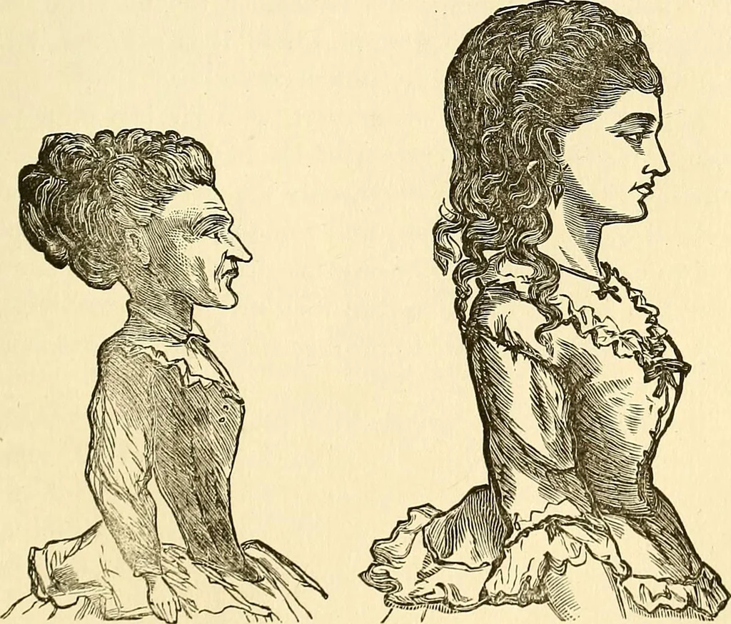 An illustration from Nature's revelations of character; or, physiognomy illustrated. A description of the mental, moral and volitive dispositions of mankind, as manifested in the human form and countenance, 1879, leaf 548