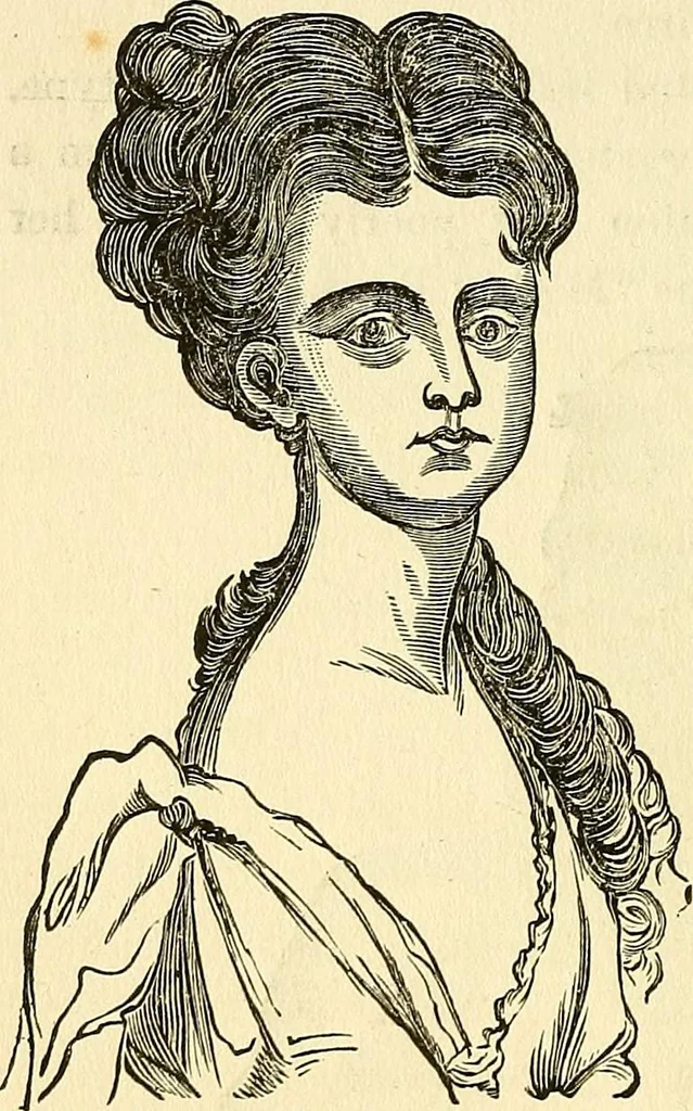 An illustration from Nature's revelations of character; or, physiognomy illustrated. A description of the mental, moral and volitive dispositions of mankind, as manifested in the human form and countenance, 1879, leaf 91