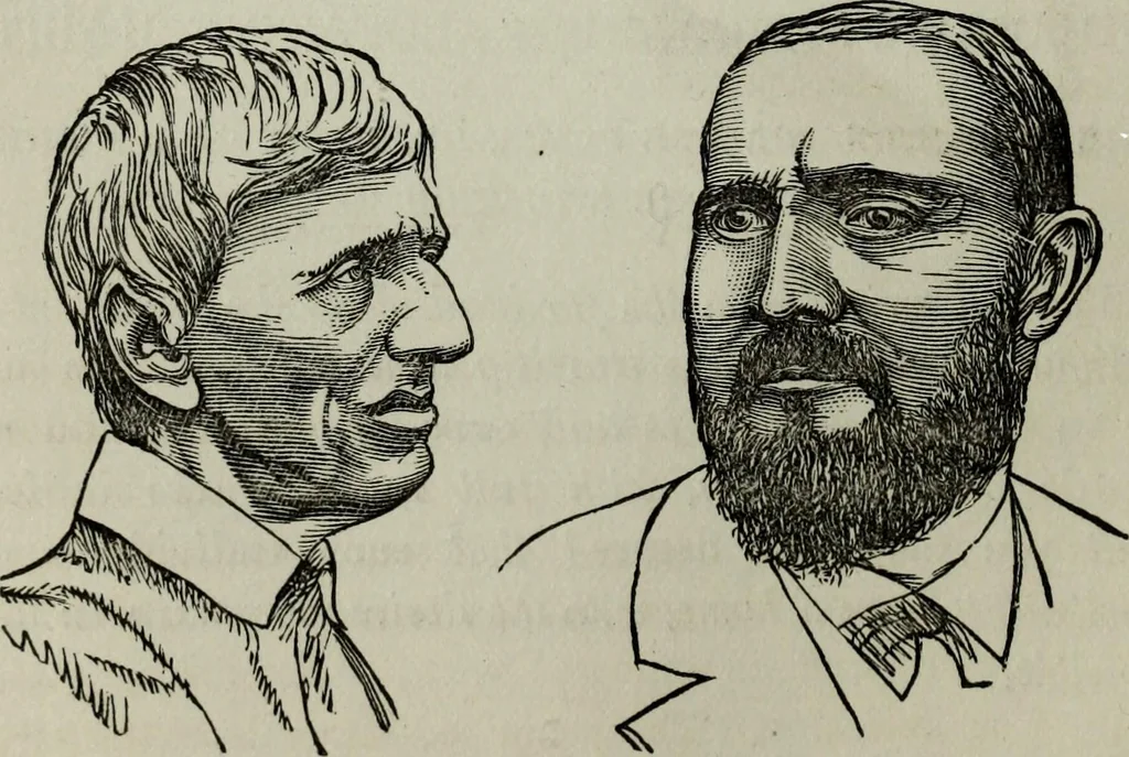 An illustration from Nature's revelations of character, or, Physiognomy illustrated : a description of the mental, moral and volitive dispositions of mankind, as manifested in the human form and countenance, 1887, leaf 181