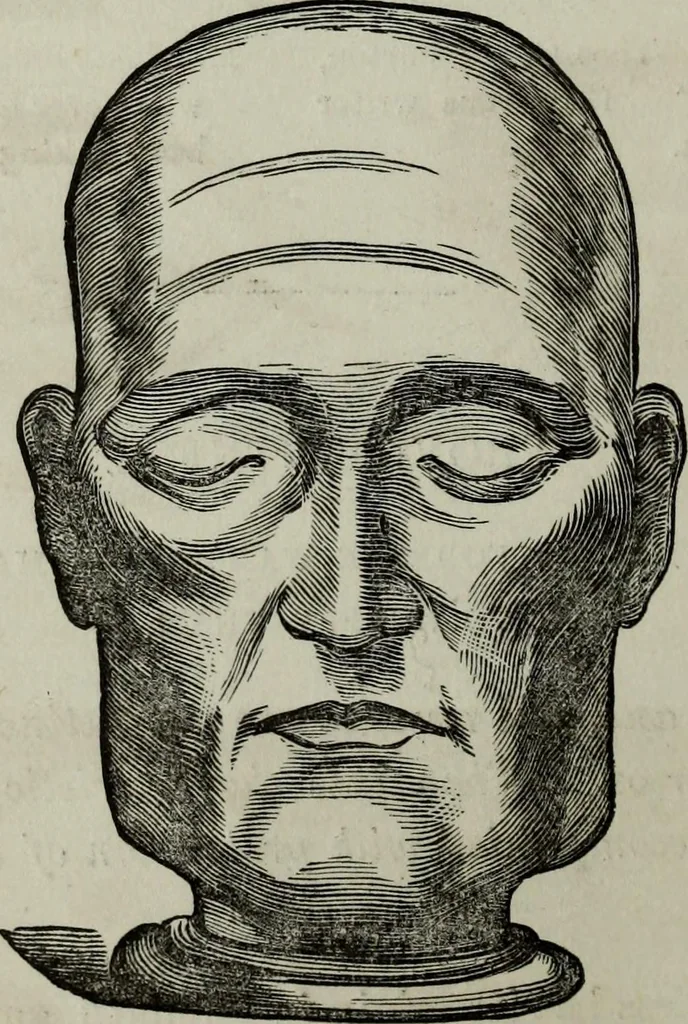 An illustration from Nature's revelations of character, or, Physiognomy illustrated : a description of the mental, moral and volitive dispositions of mankind, as manifested in the human form and countenance, 1887, leaf 191