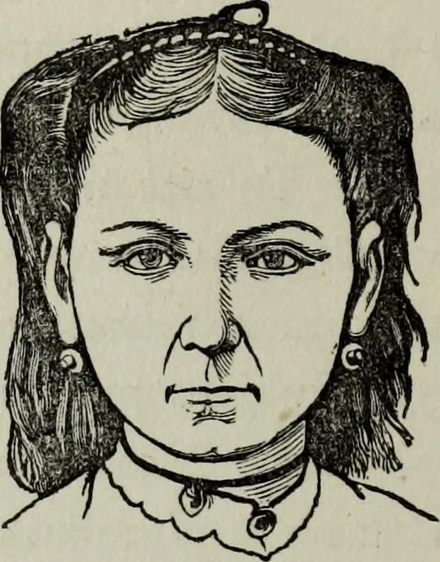 An illustration from Nature's revelations of character, or, Physiognomy illustrated : a description of the mental, moral and volitive dispositions of mankind, as manifested in the human form and countenance, 1887, leaf 199