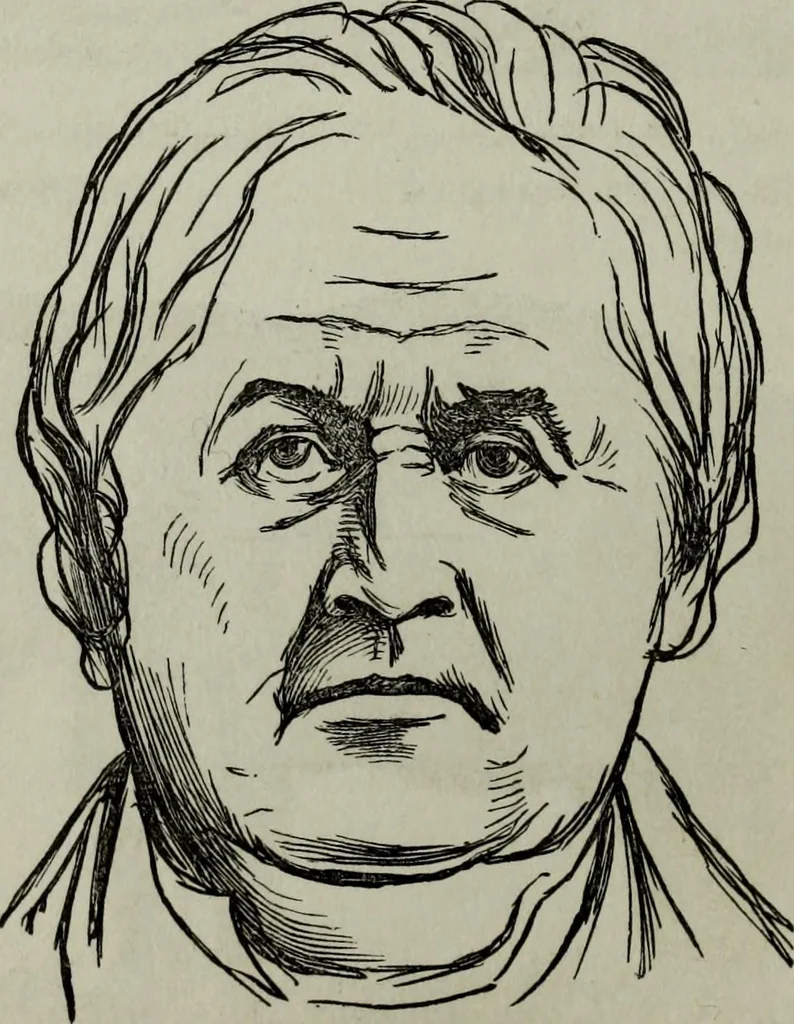 An illustration from Nature's revelations of character, or, Physiognomy illustrated : a description of the mental, moral and volitive dispositions of mankind, as manifested in the human form and countenance, 1887, leaf 211