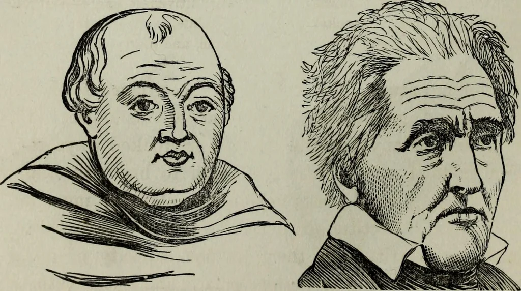 An illustration from Nature's revelations of character, or, Physiognomy illustrated : a description of the mental, moral and volitive dispositions of mankind, as manifested in the human form and countenance, 1887, leaf 223