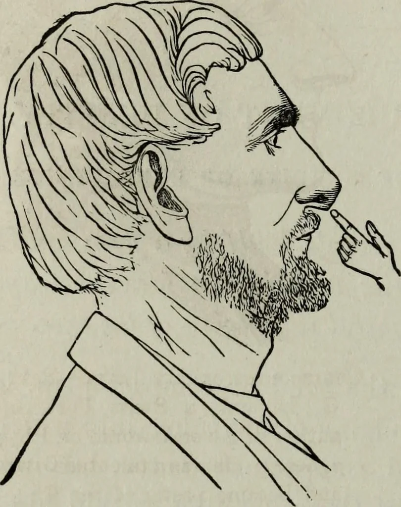 An illustration from Nature's revelations of character, or, Physiognomy illustrated : a description of the mental, moral and volitive dispositions of mankind, as manifested in the human form and countenance, 1887, leaf 227