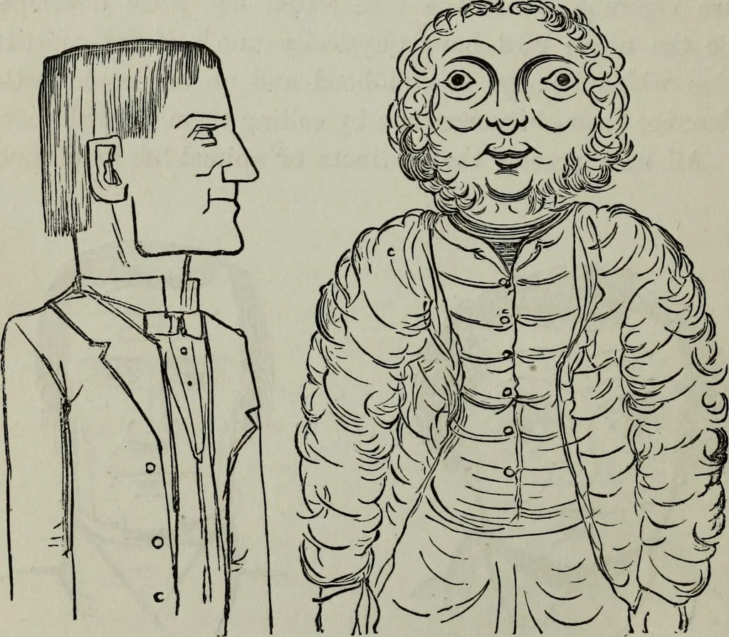 An illustration from Nature's revelations of character, or, Physiognomy illustrated : a description of the mental, moral and volitive dispositions of mankind, as manifested in the human form and countenance, 1887, leaf 389