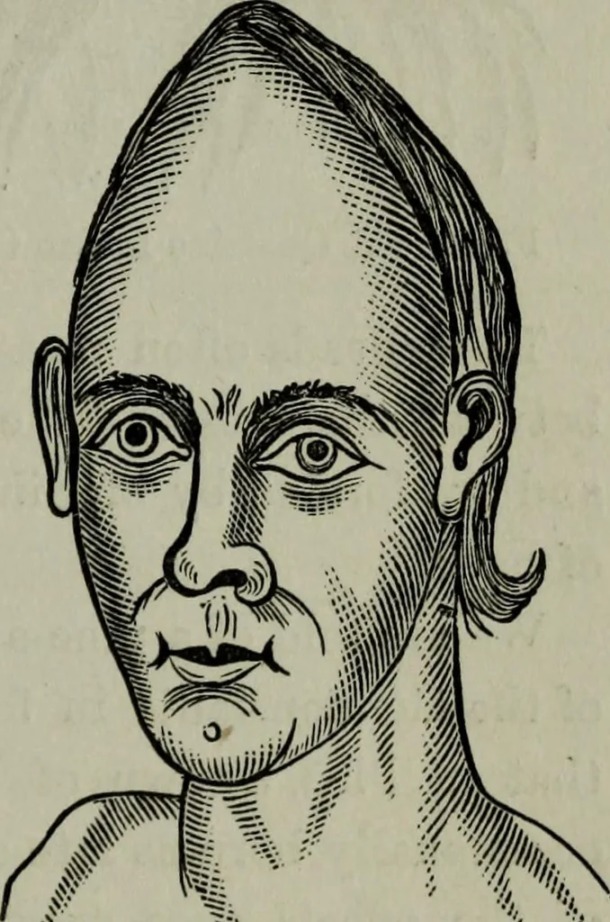 An illustration from Nature's revelations of character, or, Physiognomy illustrated : a description of the mental, moral and volitive dispositions of mankind, as manifested in the human form and countenance, 1887, leaf 536