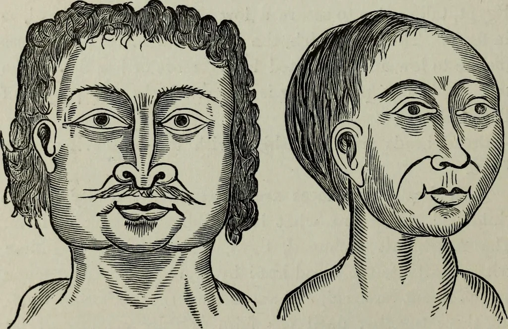 An illustration from Nature's revelations of character, or, Physiognomy illustrated : a description of the mental, moral and volitive dispositions of mankind, as manifested in the human form and countenance, 1887, leaf 539
