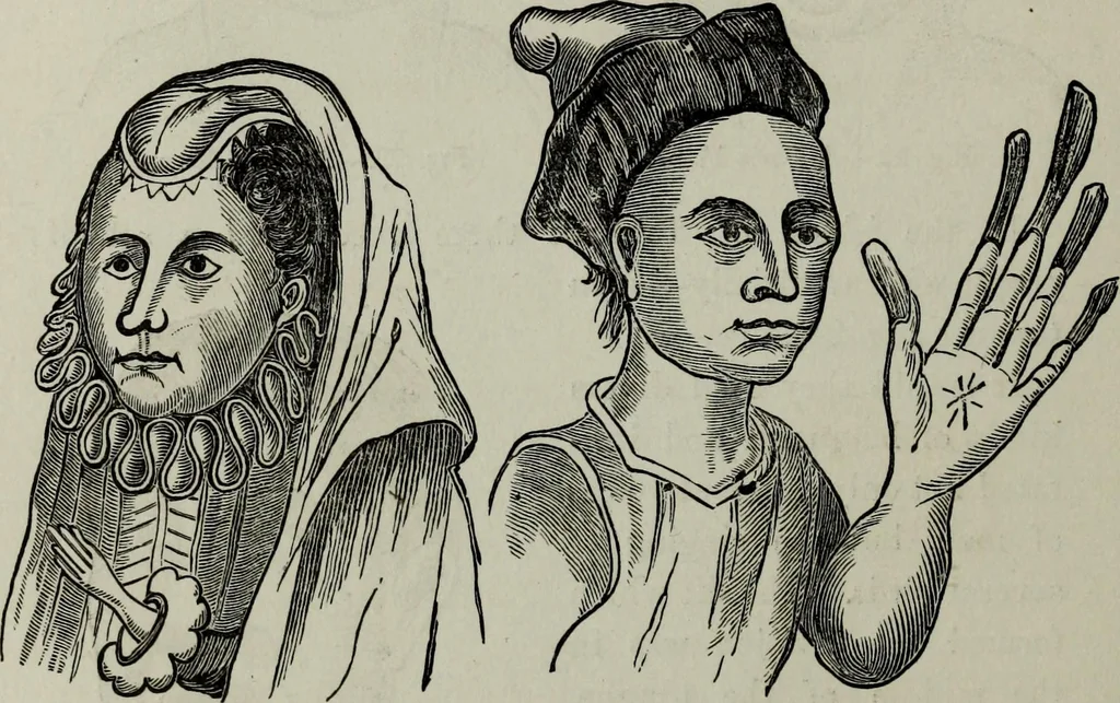 An illustration from Nature's revelations of character, or, Physiognomy illustrated : a description of the mental, moral and volitive dispositions of mankind, as manifested in the human form and countenance, 1887, leaf 547