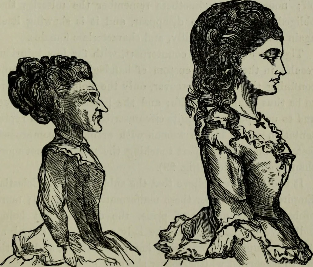 An illustration from Nature's revelations of character, or, Physiognomy illustrated : a description of the mental, moral and volitive dispositions of mankind, as manifested in the human form and countenance, 1887, leaf 548