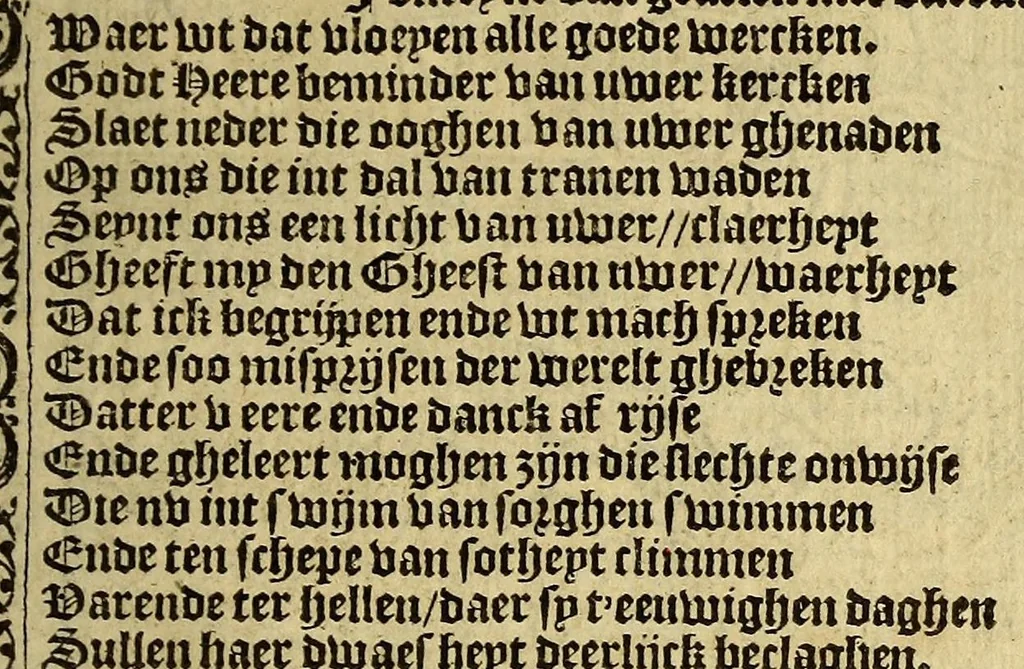 An illustration from Nauis stultorum: oft, Der sotten schip : ... Seer bequaem om te leeren het quaet van tgoet t'onderscheyden, om de sonde te schou wen en[de] deuchdelijck te leuen., 1584, leaf 13