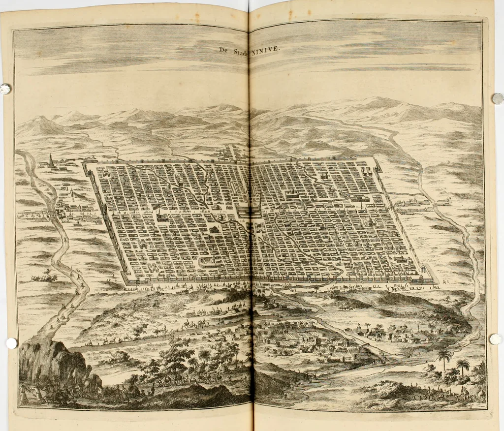 An illustration from Naukeurige beschryving van Asie; behelsende de gewesten van Mesopotamie, Babylonie, Assyrie, Anatolie, of Klein Asie, beneffens eene volkome beschrijving van gansch Gelukkigh, Woest, en Petreesch of Steenigh Arabie.., 1680, leaf 271