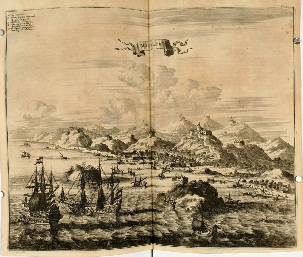 An illustration from Naukeurige beschryving van Asie; behelsende de gewesten van Mesopotamie, Babylonie, Assyrie, Anatolie, of Klein Asie, beneffens eene volkome beschrijving van gansch Gelukkigh, Woest, en Petreesch of Steenigh Arabie.., 1680, leaf 435