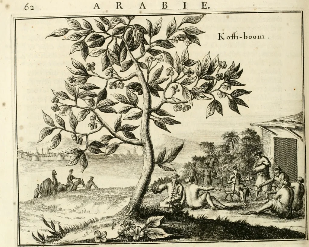 An illustration from Naukeurige beschryving van Asie; behelsende de gewesten van Mesopotamie, Babylonie, Assyrie, Anatolie, of Klein Asie, beneffens eene volkome beschrijving van gansch Gelukkigh, Woest, en Petreesch of Steenigh Arabie.., 1680, leaf 463