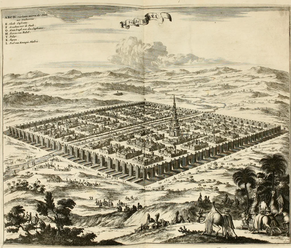 An illustration from Naukeurige beschryving van Asie; behelsende de gewesten van Mesopotamie, Babylonie, Assyrie, Anatolie, of Klein Asie, beneffens eene volkome beschrijving van gansch Gelukkigh, Woest, en Petreesch of Steenigh Arabie.., 1680, leaf 99