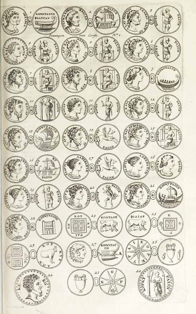 An illustration from Naukeurige beschryving van Morea, eertijts Peloponnesus; en de eilanden, gelegen onder de kusten van Morea, en binnen en buiten de golf van Venetien: waer onder de voornaemste Korfu, Cefalonia, Sant Maura, Zanten, en andere in grooten getale. Behelzende derzelver landschappen, steden, rivieren, poelen, bergen, gewassen, dieren, &c. Met de kaerten van Morea, golf van Venetien, en verscheide eilanden: beneffens afbeeldingen van steden en kastelen, als Patrasso, Modon, Koron, Navarino, Napoli di Romania en Malvasia, Korinthen, Misitra, &c, 1688, leaf 411