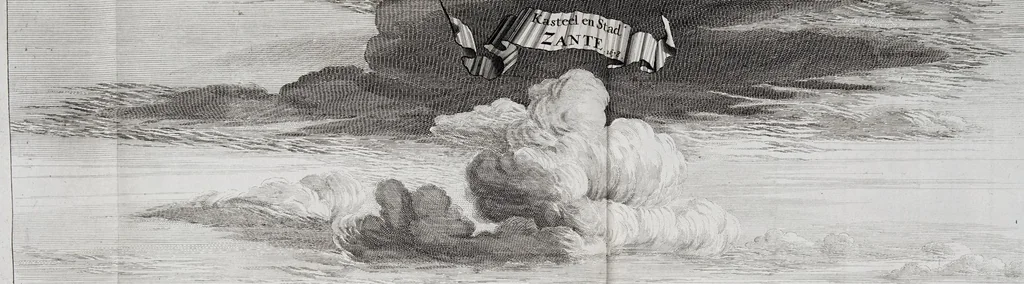 An illustration from Naukeurige beschryving van Morea, eertijts Peloponnesus; en de eilanden, gelegen onder de kusten van Morea, en binnen en buiten de golf van Venetien: waer onder de voornaemste Korfu, Cefalonia, Sant Maura, Zanten, en andere in grooten getale. Behelzende derzelver landschappen, steden, rivieren, poelen, bergen, gewassen, dieren, &c. Met de kaerten van Morea, golf van Venetien, en verscheide eilanden: beneffens afbeeldingen van steden en kastelen, als Patrasso, Modon, Koron, Navarino, Napoli di Romania en Malvasia, Korinthen, Misitra, &c, 1688, leaf 491