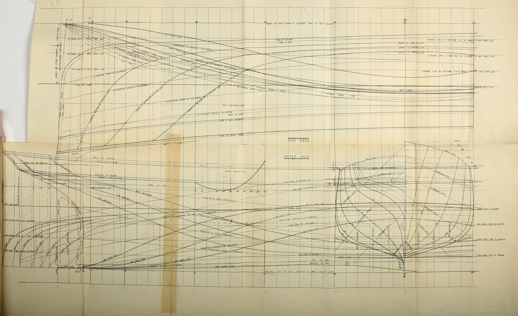 An illustration from Naval architecture: a manual on laying-off iron, steel, and composite vessels, 1898, leaf 33