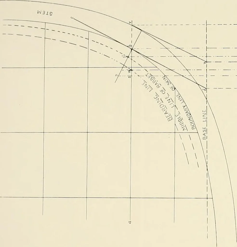 An illustration from Naval architecture: a manual on laying-off iron, steel, and composite vessels, 1898, leaf 389
