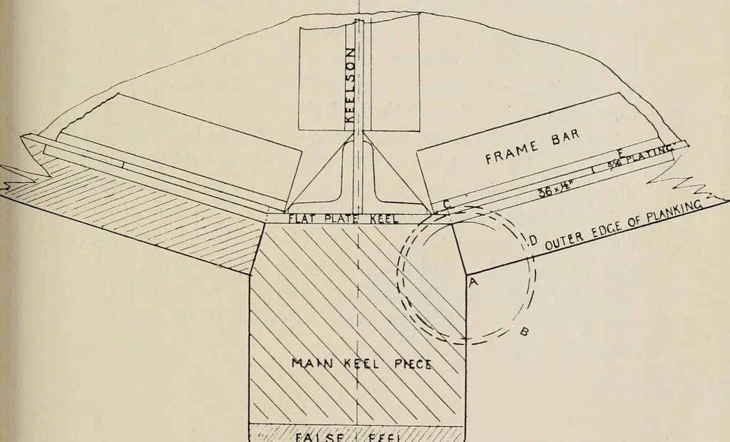 An illustration from Naval architecture: a manual on laying-off iron, steel, and composite vessels, 1898, leaf 400