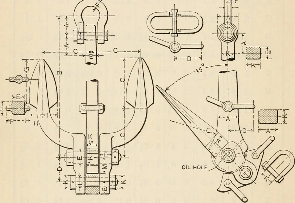 An illustration from The naval constructor: a vade mecum of ship design for students, naval architects, shipbuilders and owners, marine superintendents, engineers and draughtsmen, 1904, leaf 339