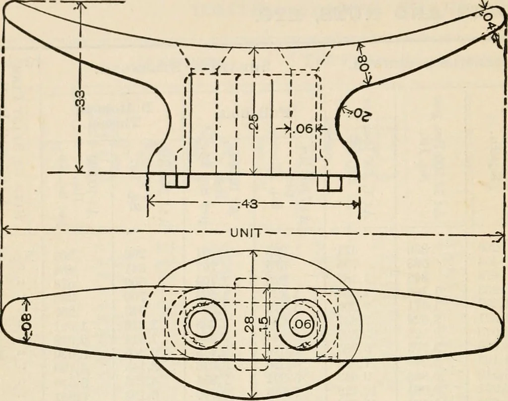 An illustration from The naval constructor: a vade mecum of ship design for students, naval architects, shipbuilders and owners, marine superintendents, engineers and draughtsmen, 1904, leaf 353