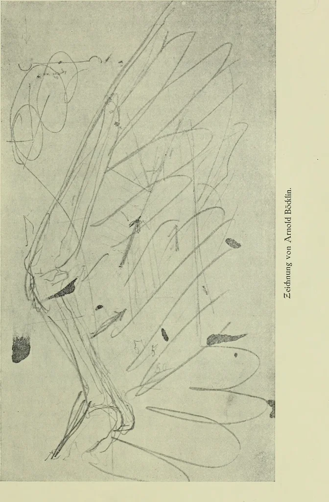 An illustration from Neben meiner Kunst : Flugstudien, Briefe und Persönliches, 1909, leaf 170