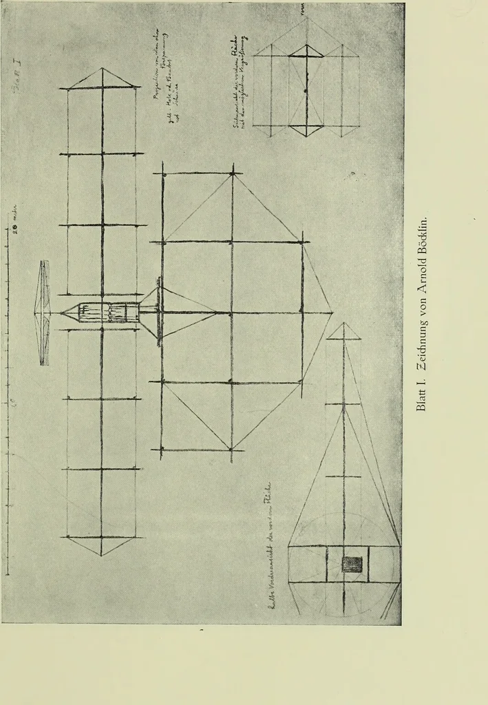 An illustration from Neben meiner Kunst : Flugstudien, Briefe und Persönliches, 1909, leaf 202