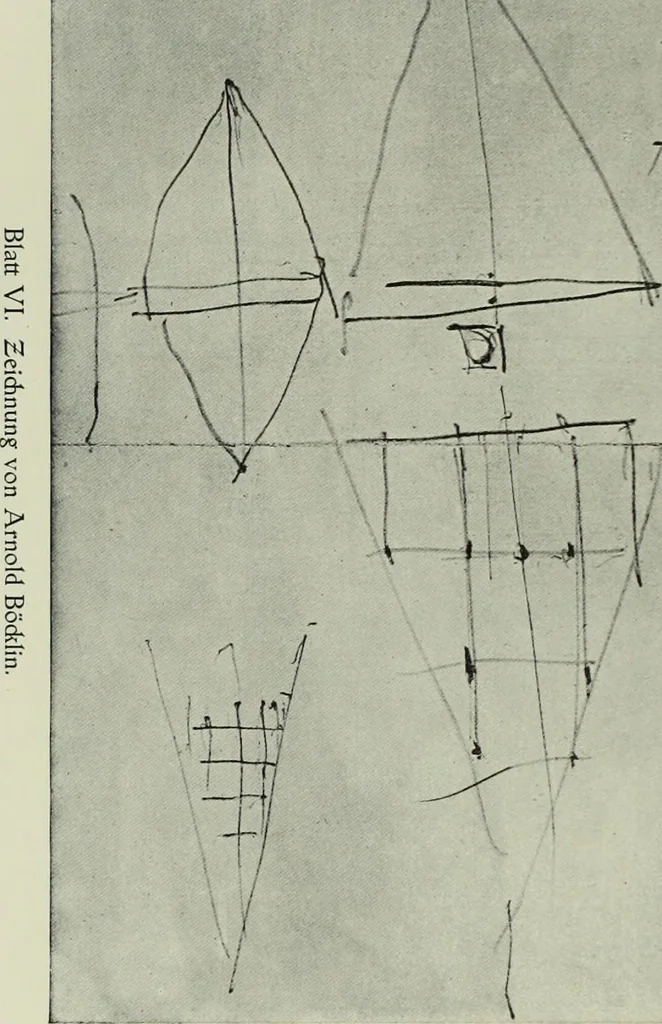 An illustration from Neben meiner Kunst : Flugstudien, Briefe und Persönliches, 1909, leaf 207