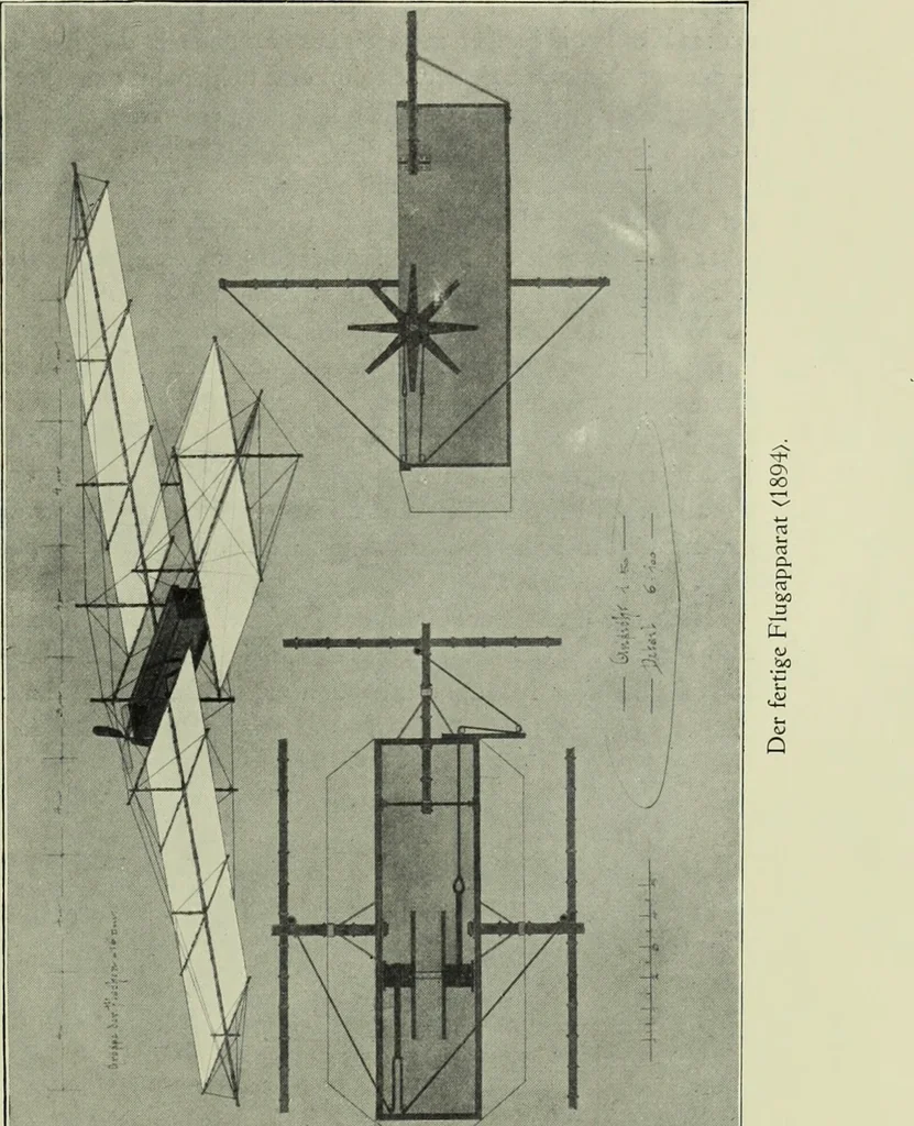 An illustration from Neben meiner Kunst : Flugstudien, Briefe und Persönliches, 1909, leaf 216
