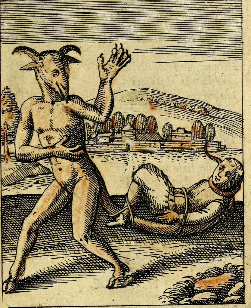 An illustration from Nebulo nebulonum, hoc est, Locoseria modernae nequitiae censura : qua hominum sceleratorum fraudes, doli ac versutiae aeri aëriq[ue] exponuntur pùblice, 1620, leaf 172