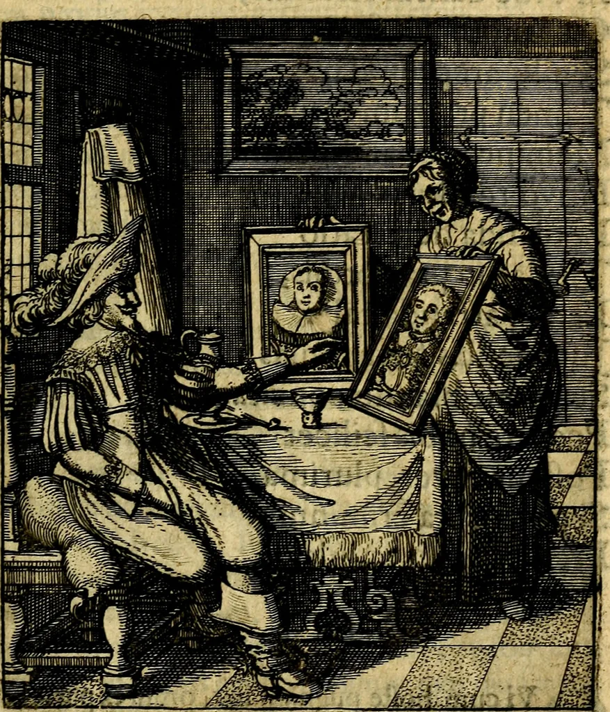An illustration from Nebulo nebulonum; hoc est, Loco-seria vernaculae nequitiae censura, 1636, leaf 180