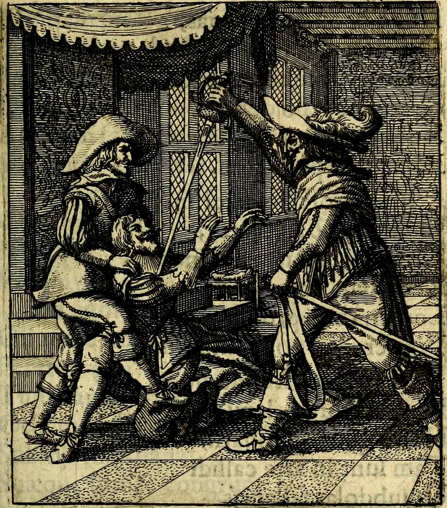An illustration from Nebulo nebulonum; hoc est, Loco-seria vernaculae nequitiae censura, 1636, leaf 64