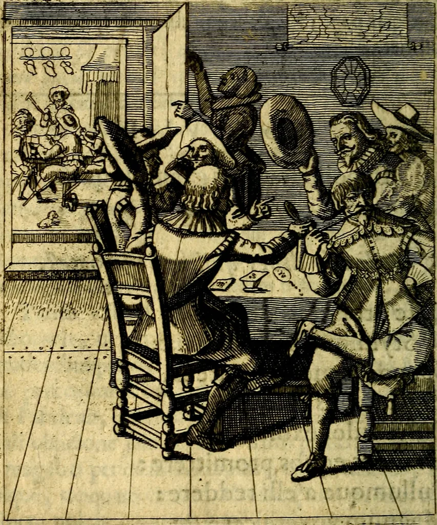 An illustration from Nebulo nebulonum; hoc est, Loco-seria vernaculae nequitiae censura, 1636, leaf 69