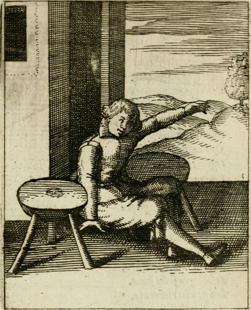An illustration from Nebulo nebulonum, hoc est, Iocoseria modernae nequitiae censura : qua hominum sceleratorum fraudes, doli ac versutiae aeri aëriq[ue] exponuntur pùblice, 1620, leaf 122