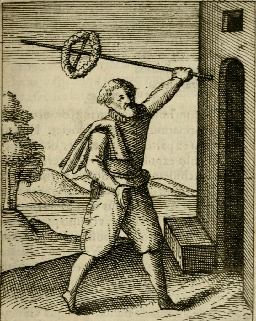 An illustration from Nebulo nebulonum, hoc est, Iocoseria modernae nequitiae censura : qua hominum sceleratorum fraudes, doli ac versutiae aeri aëriq[ue] exponuntur pùblice, 1620, leaf 162