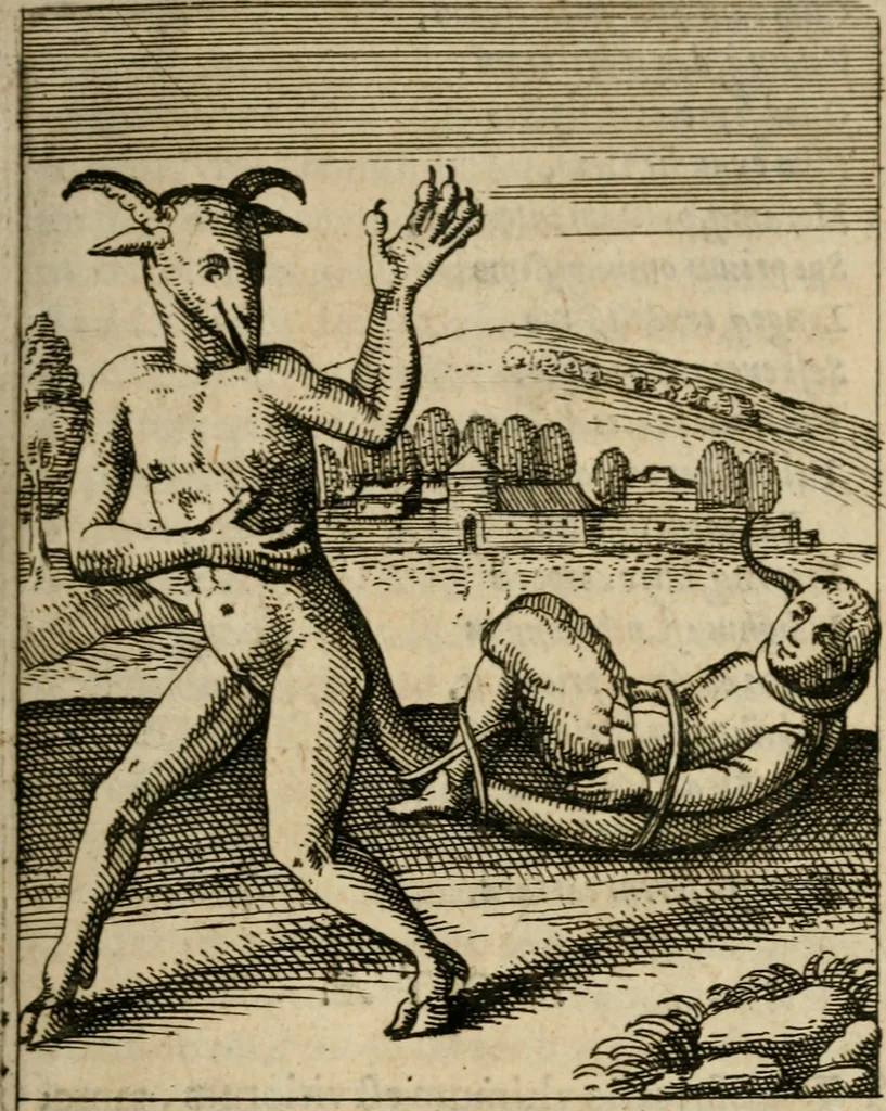 An illustration from Nebulo nebulonum, hoc est, Iocoseria modernae nequitiae censura : qua hominum sceleratorum fraudes, doli ac versutiae aeri aëriq[ue] exponuntur pùblice, 1620, leaf 174