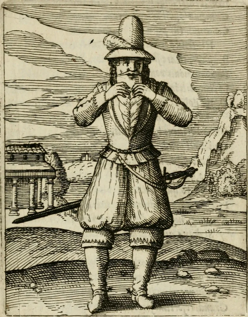 An illustration from Nebulo nebulonum, hoc est, Iocoseria modernae nequitiae censura : qua hominum sceleratorum fraudes, doli ac versutiae aeri aëriq[ue] exponuntur pùblice, 1620, leaf 54