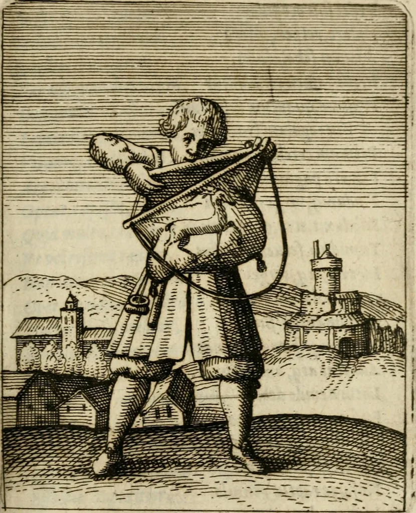 An illustration from Nebulo nebulonum, hoc est, Iocoseria modernae nequitiae censura : qua hominum sceleratorum fraudes, doli ac versutiae aeri aëriq[ue] exponuntur pùblice, 1620, leaf 66