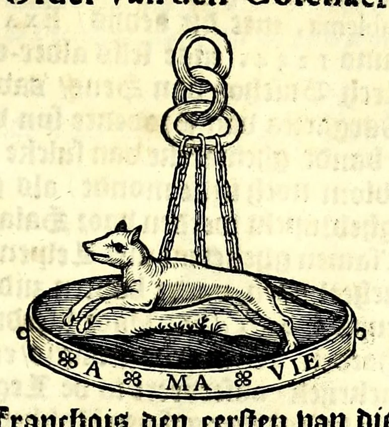 An illustration from Nederlandtsche herault, of, Adelik toneel zijnde een historische beschrijvinge, van allerley trappen van adeldom : alsmede van alderhande wapen-schilden, in koninckrijcken, gemeene-besten, steden en volkeren, van oude tijden af, tot dese eeuw toe in gebruyk geweest zijnde, 1672, leaf 167
