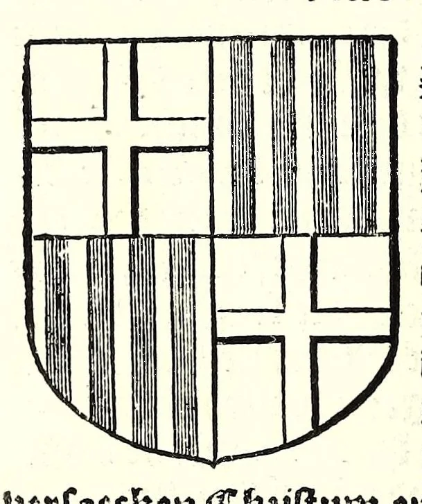 An illustration from Nederlandtsche herault, of, Adelik toneel zijnde een historische beschrijvinge, van allerley trappen van adeldom : alsmede van alderhande wapen-schilden, in koninckrijcken, gemeene-besten, steden en volkeren, van oude tijden af, tot dese eeuw toe in gebruyk geweest zijnde, 1672, leaf 194