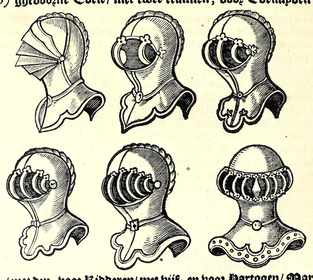 An illustration from Nederlandtsche herault, of, Adelik toneel zijnde een historische beschrijvinge, van allerley trappen van adeldom : alsmede van alderhande wapen-schilden, in koninckrijcken, gemeene-besten, steden en volkeren, van oude tijden af, tot dese eeuw toe in gebruyk geweest zijnde, 1672, leaf 228
