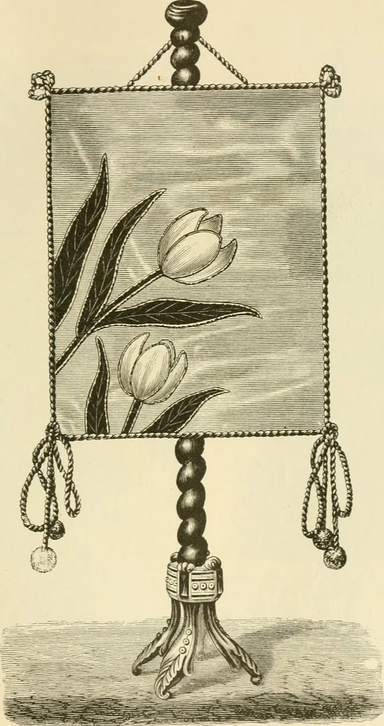 An illustration from Needle and brush:, 1889, leaf 104