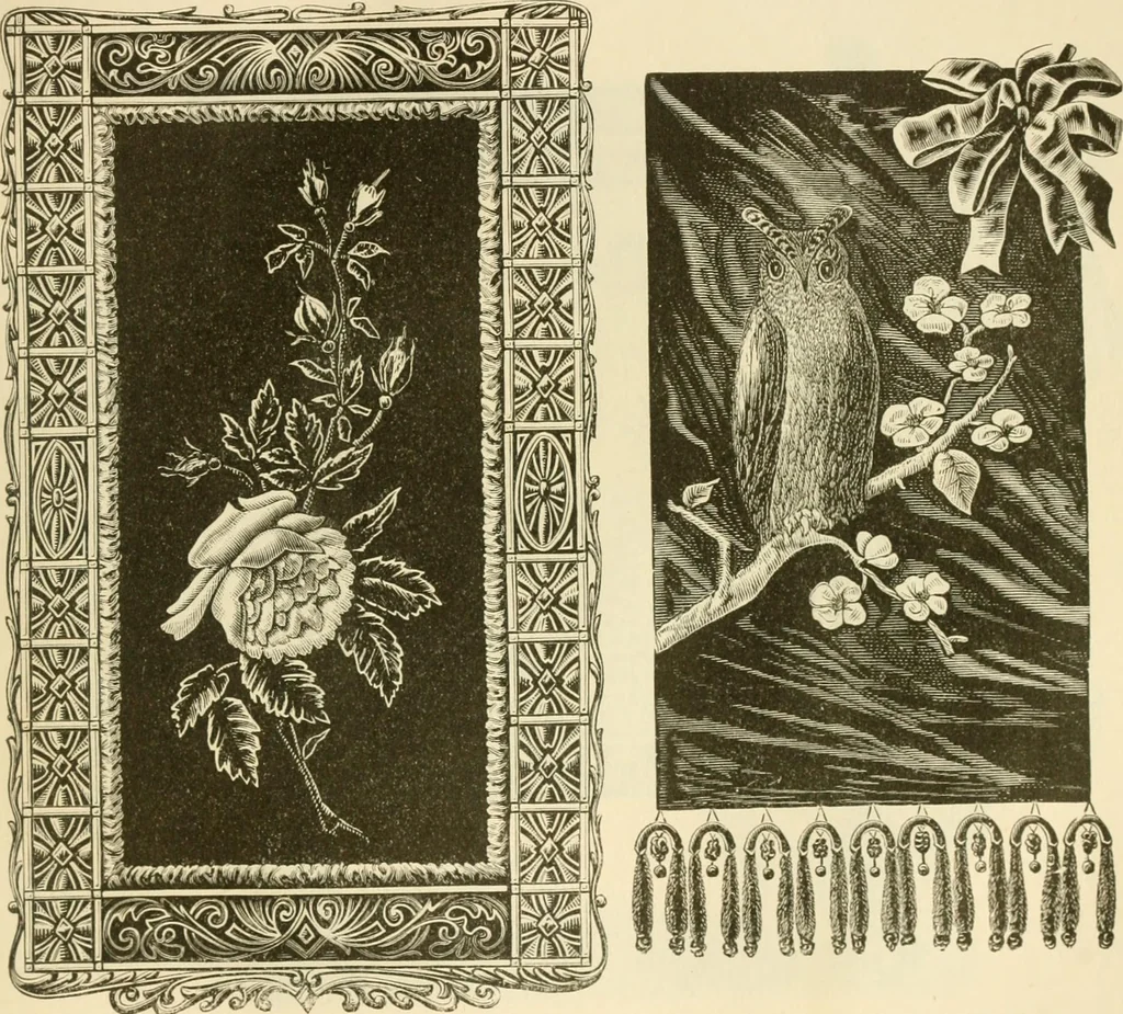 An illustration from Needle and brush:, 1889, leaf 106
